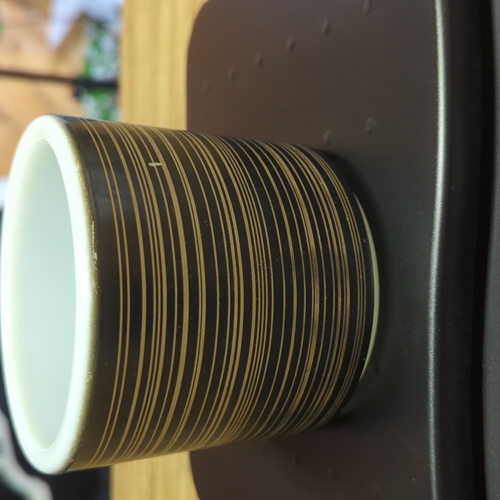 Pyrex Terra Mug Black and Tan Cup Vintage Kitchen - Picture 5 of 11